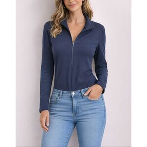Escada vintage black bodysuit zip size 44 fit L